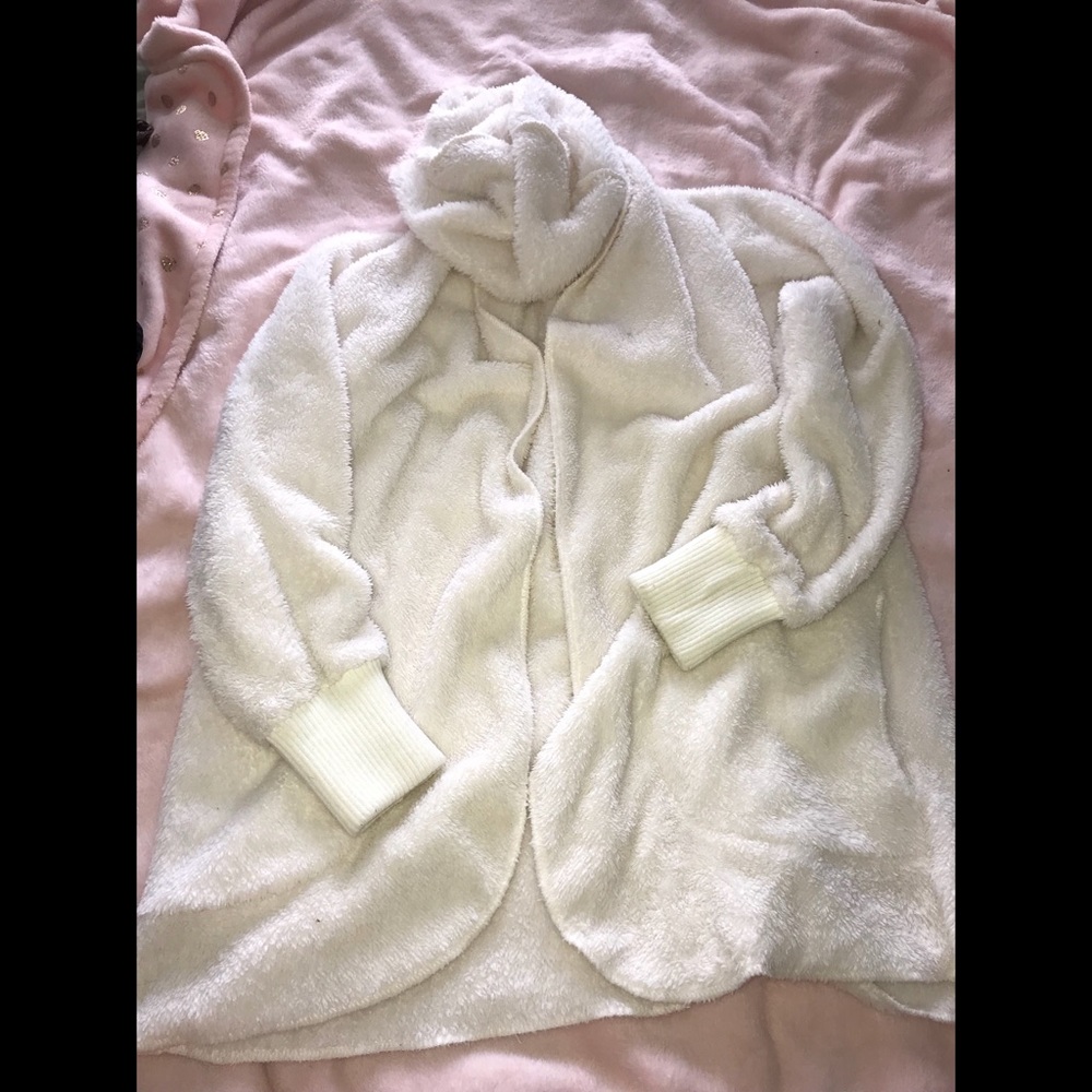 Sherpa Jacket Hoodie With Pockets